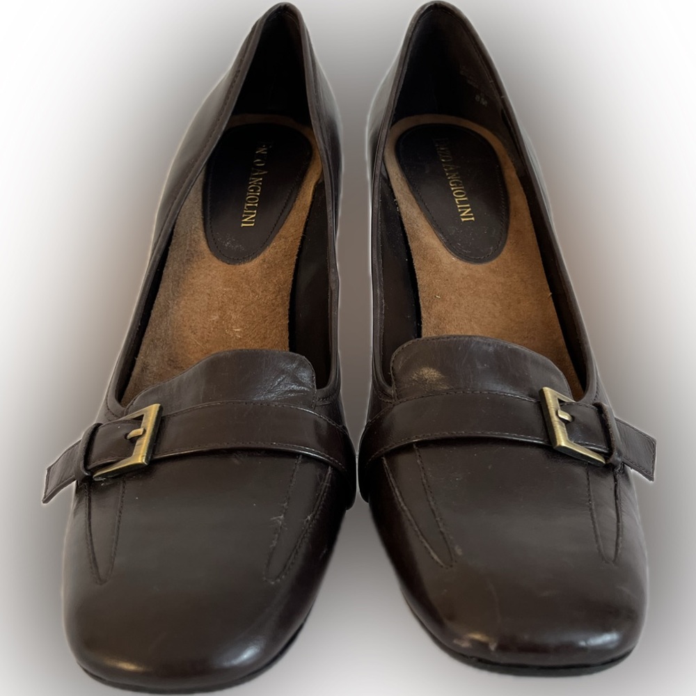 Enzo Angiolini Brown Leather Loafers